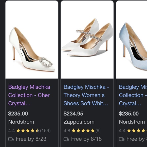 Barley Mischka heels pump ivory satin 7,5 size bride shoes - Picture 8 of 8